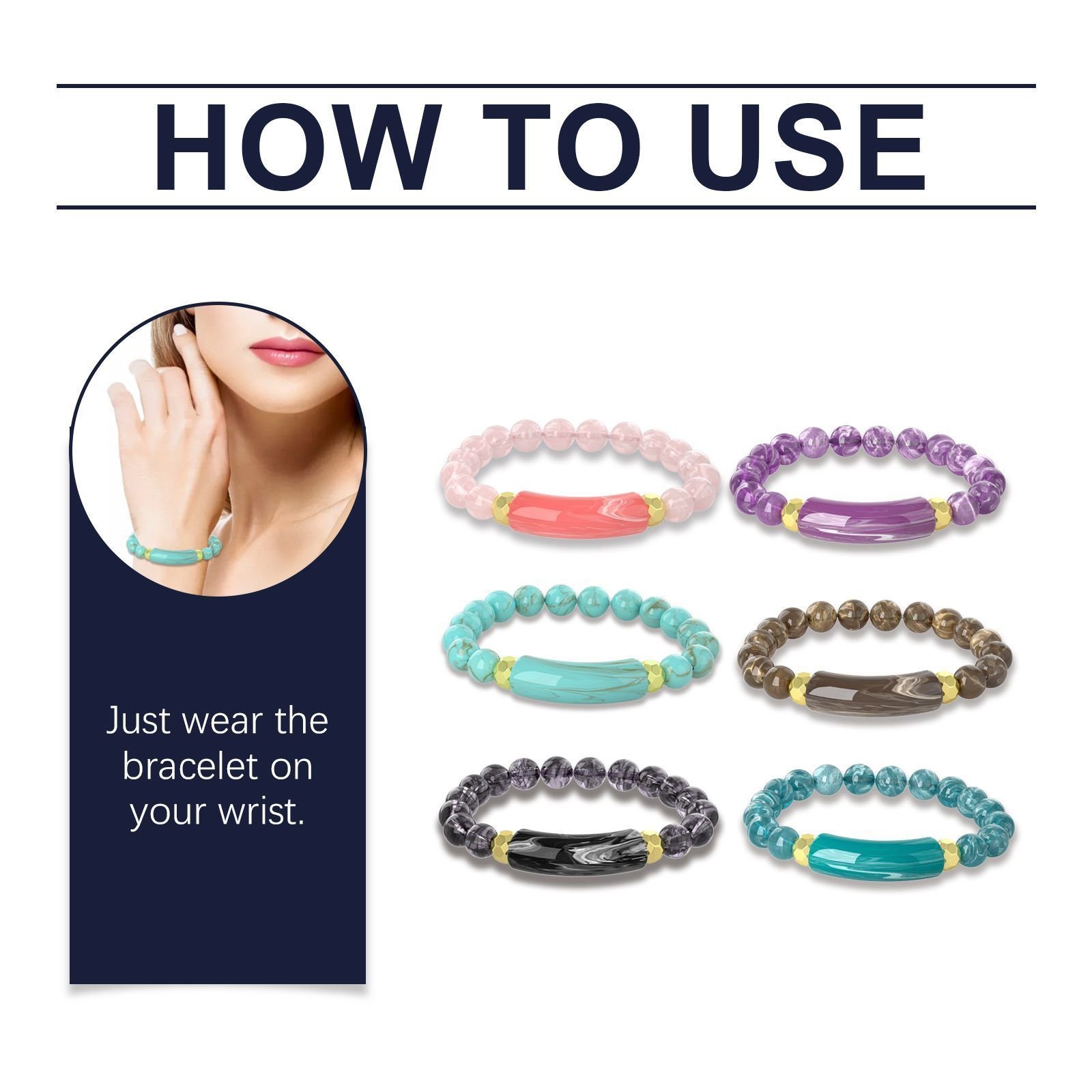 HOEXE Chip Bead Bracelet, 1 Piece - Image 8