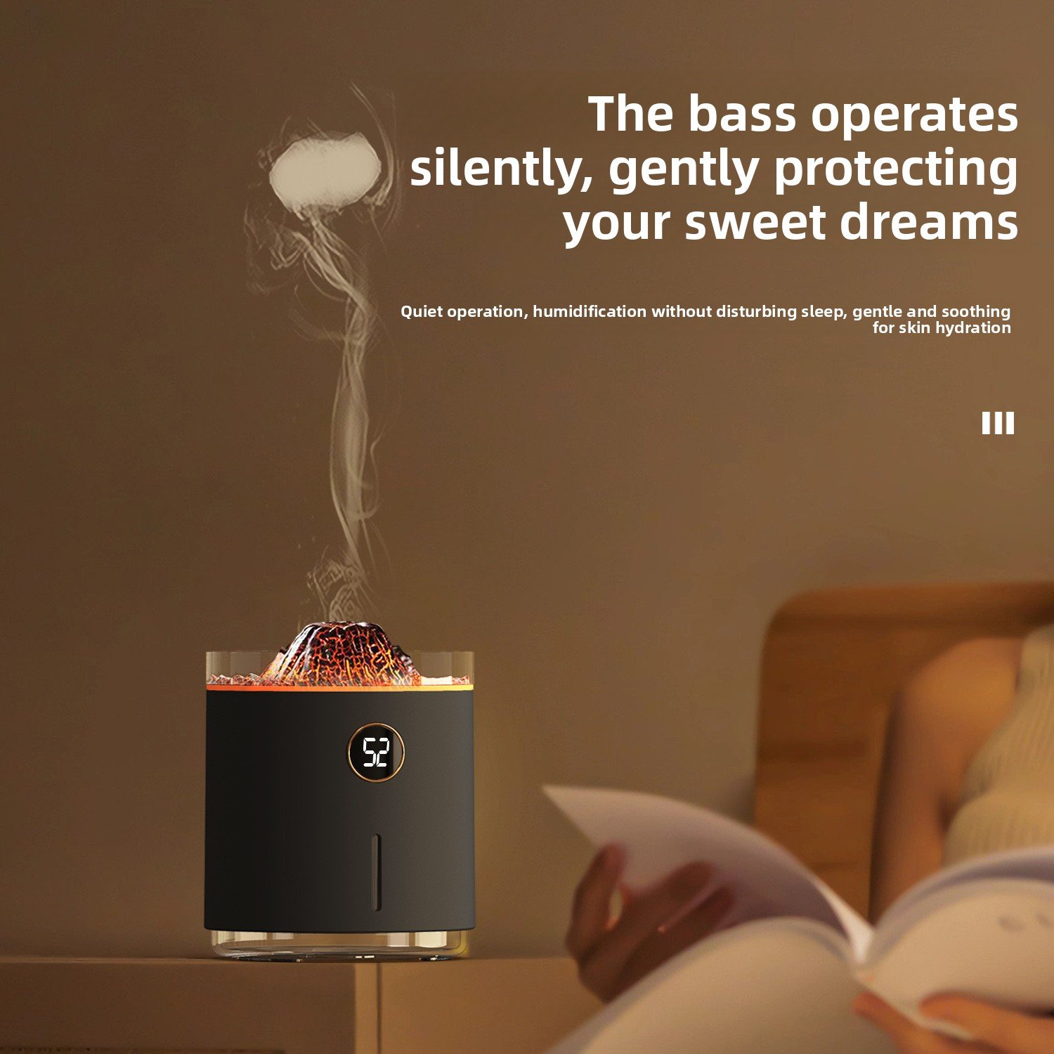USB rechargeable aroma humidifier with flame effect - Image 3