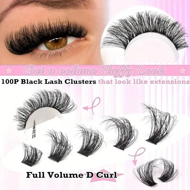 3D Voluminous False Eyelashes Segmented Clusters - Image 3