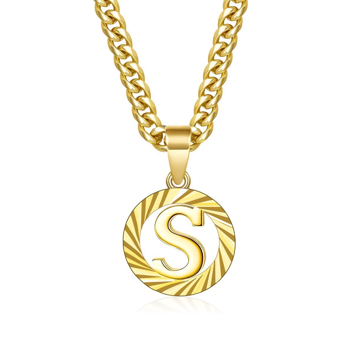 Hollow Letter Pendant Necklace - Image 4