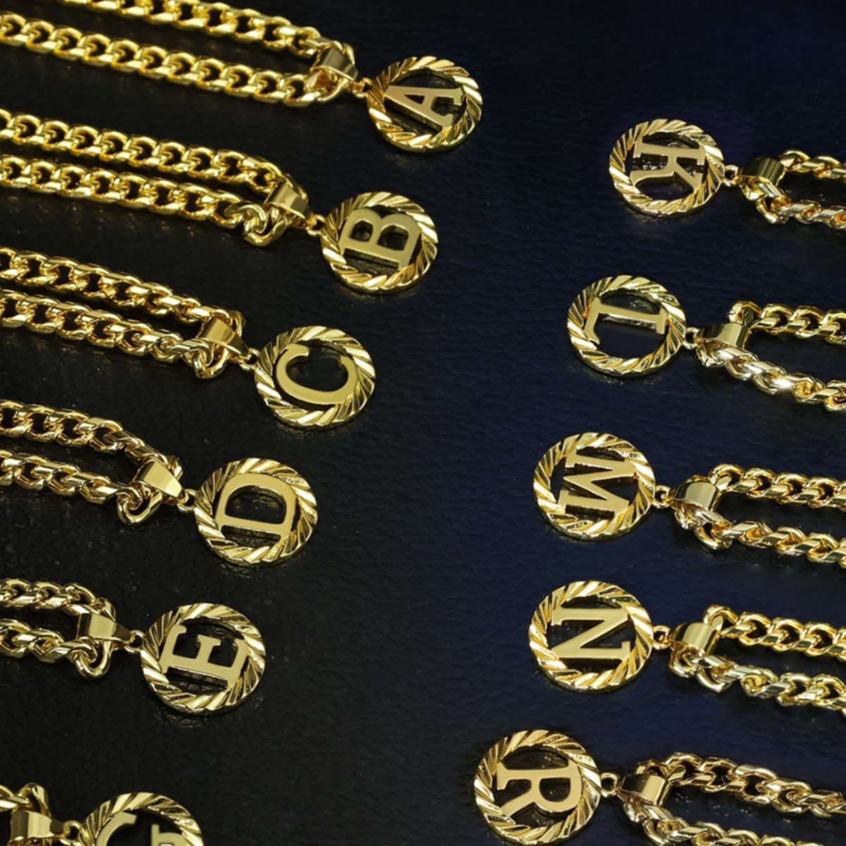 Hollow Letter Pendant Necklace - Image 3