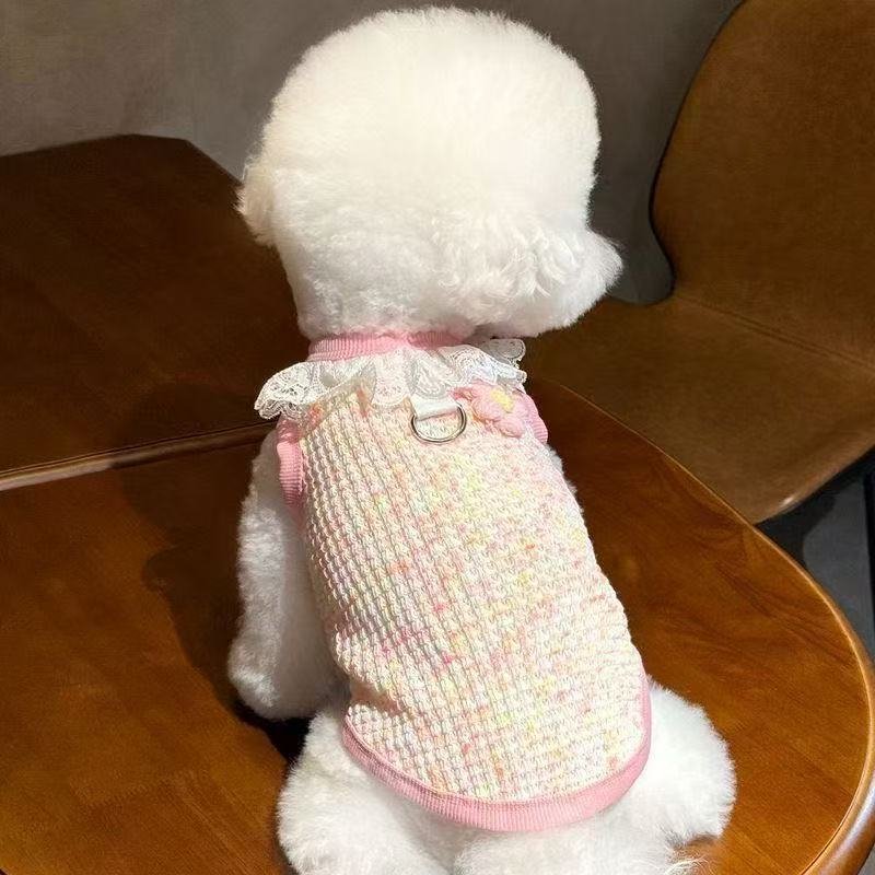 Pet Knit Vest with Leash Ring for Small Dogs Cats - Image 2