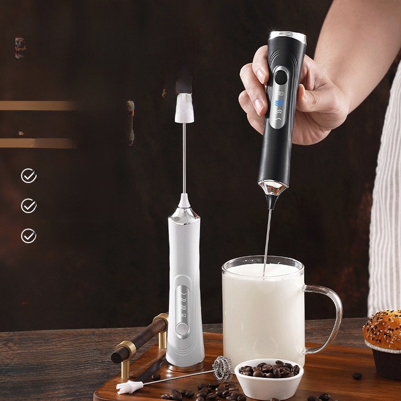 Household Handheld Egg Liquid Frother, Coffee Milk Frother, Electric Milk Mixer, Cream Whipper - Image 2