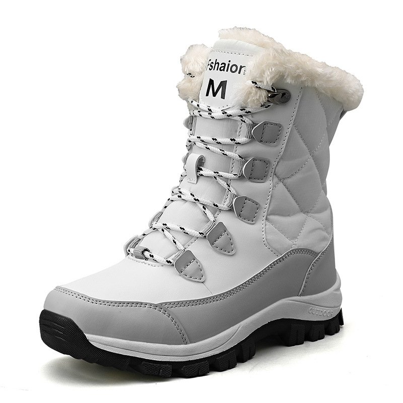 Women Fleece Lined Winter Snow Boots High Top Warm Cotton Shoes - Image 5